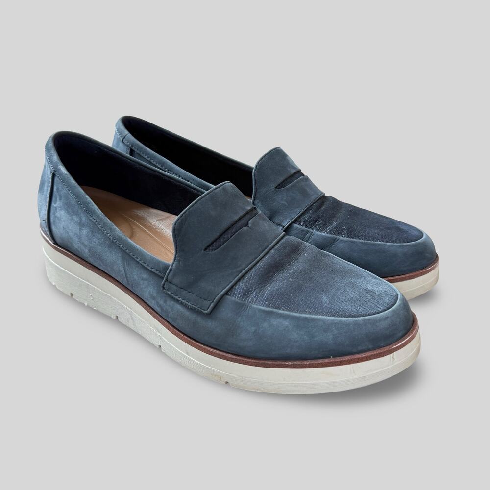 Clarks Unstructured Suede Loafers